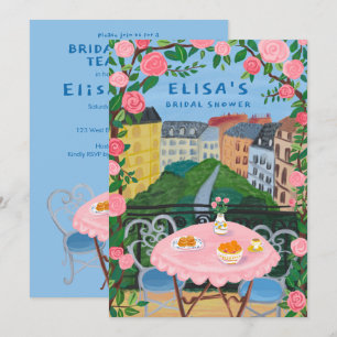 Convite Tea de Paris PERSONALIZADA na Arte do Chá de panel