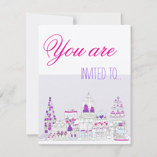 Convite Tea Party (Frente)