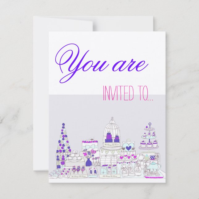 Convite Tea Party (Frente)