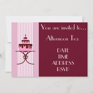 Convite Tea party alto da tarde francesa do art deco