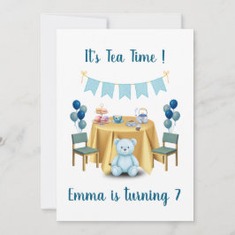 Convite Tea Party Birthday Invitation
