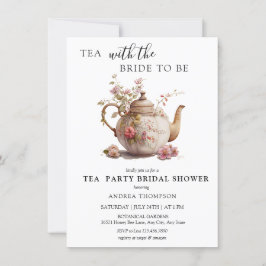 Convite Tea Party | Chá de panela de chá