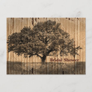 Convite tea party do chá de panela do carvalho do vintage