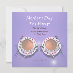 Convite Tea party do dia das mães