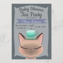 Convite Tea party do gato