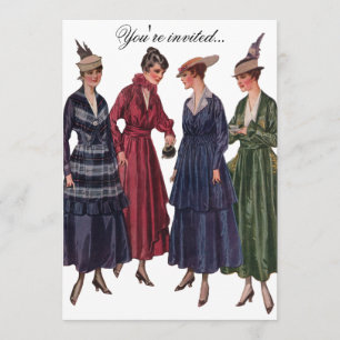 Convite Tea party do vintage