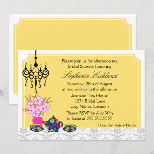 Convite Tea party elegante