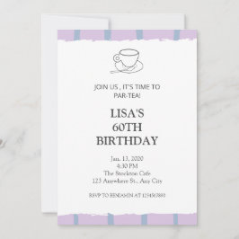 Convite Tea party light rople par tea 60 anos