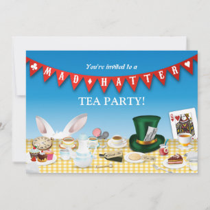 Convite Tea party louco do Hatter
