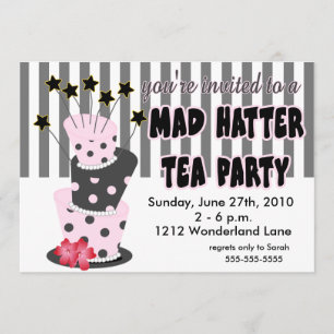 Convite Tea party louco do Hatter