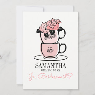 Convite Tea Vai Ser Minha Carta De Bridesmaid Júnior