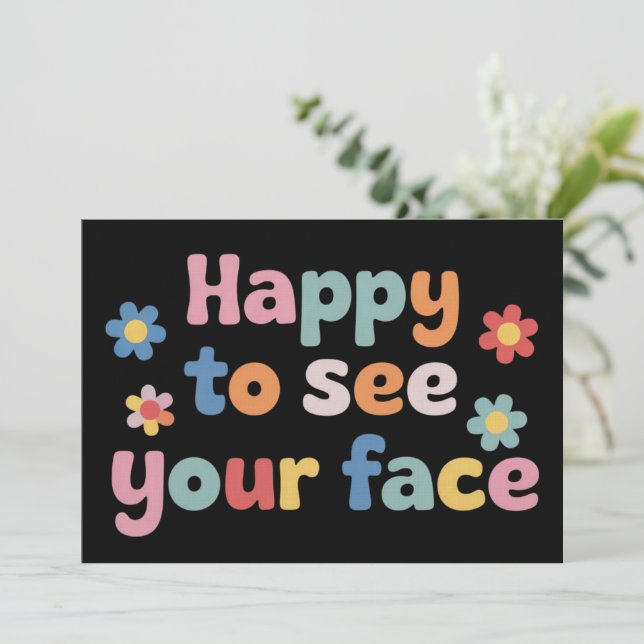 Convite Teacher Happy to See Your Face Back To School (Em pé/Frente)