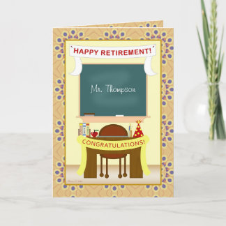 Convite Teacher Personalized Retirement Party Invitation