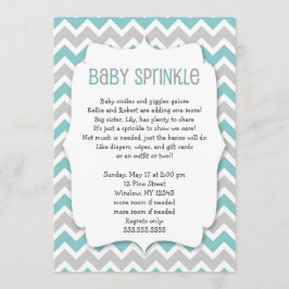Convite Teal Baby Sprinkle / chá de fraldas de gênero neut