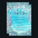 Convite Teal Blue Water Ocean Pearls Festa Doce 16<br><div class="desc">Pérolas Do Mar Azul Teal,  Doce 16 Festas de aniversário. Doce 16 Convite. Bonito design de joia do oceano de verão. Notem,  por favor,  que todas as imagens planas não têm joias reais!</div>