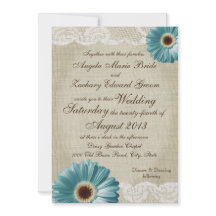 Teal Daisy e Lace Wedding