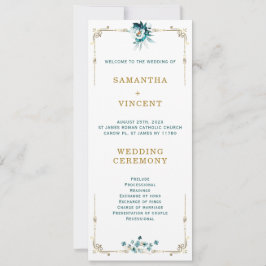 Convite Teal do Programa Casamento e Modelo Dourada