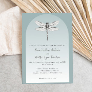 Convite Teal Dragonfly Wedding