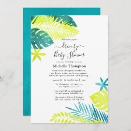 Convite Teal e Lemon Tropical Drive by Chá