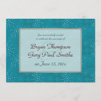 Convite Teal Galaxy WEDDING