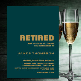 Convite Teal Simples Moderno do Partido da Reforma e Doura