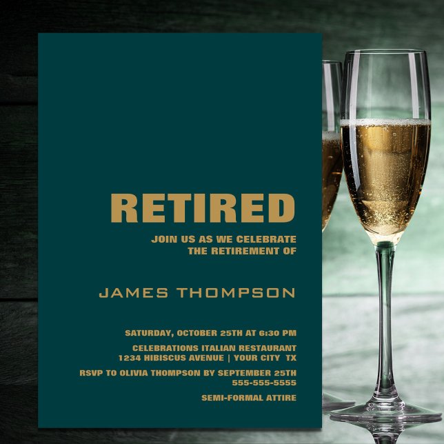 Convite Teal Simples Moderno do Partido da Reforma e Doura (Criador carregado)