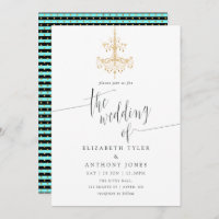 Teal - Turquesa e Dourada Casamento Chic Paris