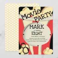 Teatro de Cinema Legal Moderno Partido Popcorn Ani