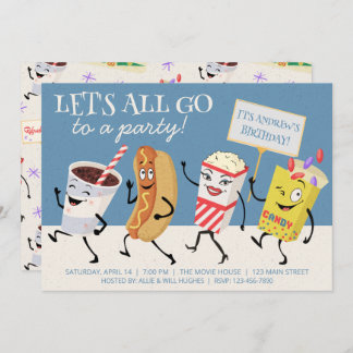 Convite Teatro Retrô Vamos Todos a uma Festa