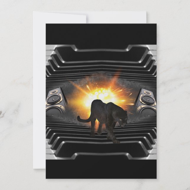 Convite teclado DJ da discoteca clube Panther Deejay (Frente)