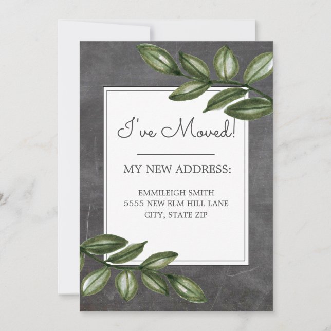 Convite Teclado Verde deixa o endereço de mudança (Frente)