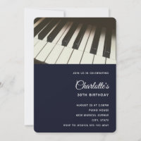 Teclas de Piano Preto e Branco Fotografia Aniversá