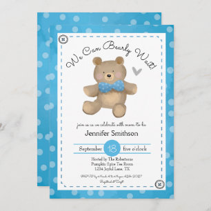 Convite Teddy Bear Baby Shower