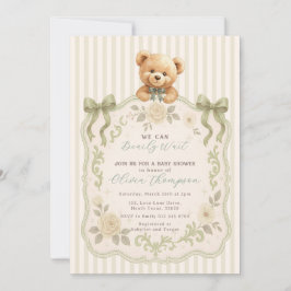 Convite Teddy Bear Baby Shower Invitation