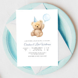 Convite Teddy Bear Baby Shower Invitation