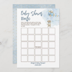 Convite Teddy Bear Balões Bearam Chá de fraldas de Espera