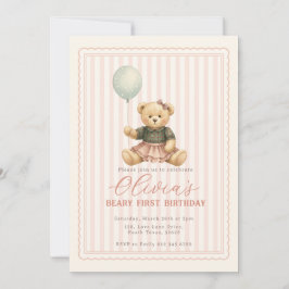 Convite Teddy Bear Birthday Invitation