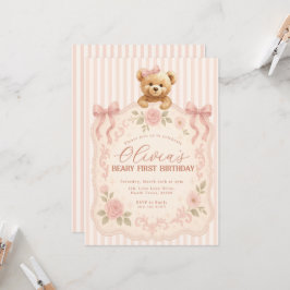 Convite Teddy Bear Birthday Invitation
