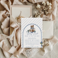 Teddy Bear Dusty Blue Berry Chá de fraldas doce