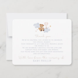 Convite Teddy Bear & Hot Air Balloon, do berçário de