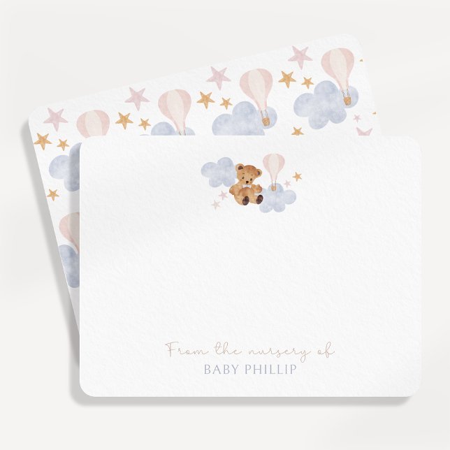 Convite Teddy Bear & Hot Air Balloon, do berçário de (Criador carregado)