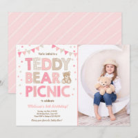 Teddy Bear Picnic Girl Invise Pink