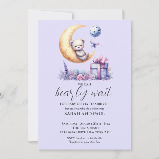 Convite Teddy Bear Podemos Esperar (Frente)