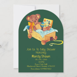 Convite Teddy Bear themed Baby Shower Invitation