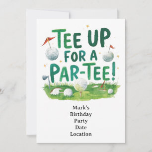 Convite Tee de golfe para Par Tee Golfer Party