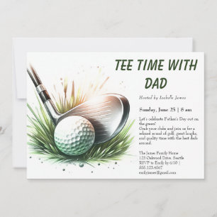 Convite Tee Time com o Papai Edição Dia dos Pais Festa de