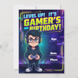 Convite Teen Gamer Birthday Invitation – Video Game Party 