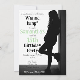 Convite Teen Nonchalant Birthday Party Invitation