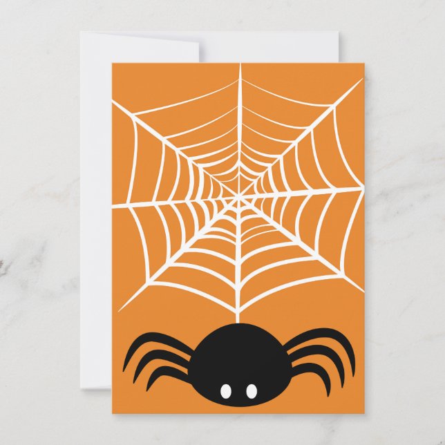 Convite Teia de Aranha de Halloween (Frente)
