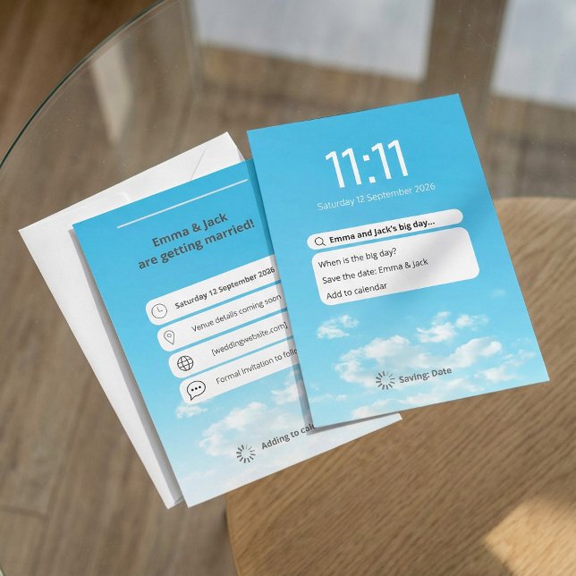 Convite Tela Engraçada de Bloqueio por Telefone salve a da (Funny Phone Lock Screen save the date Invitation)